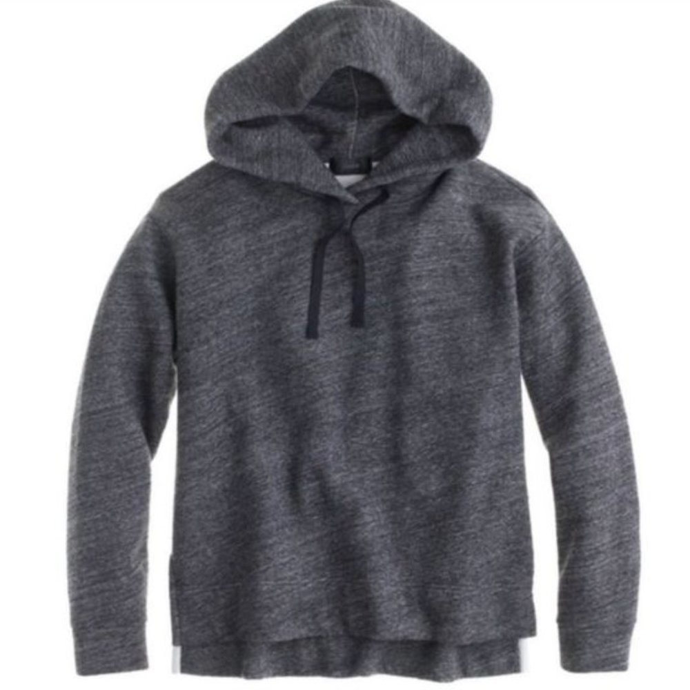 J.Crew Women's Fleece Oversized  Hoodie In Charcoal Grey